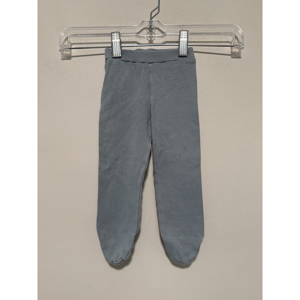 Bebe Organic Blue Footed Pointelle Pants Size 9 Month Baby